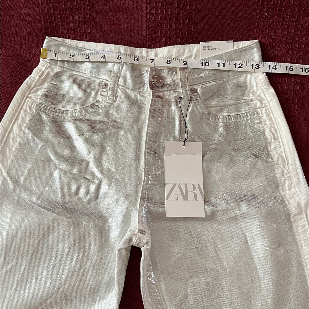 Zara Silver Washed Pants - Picture 5 of 7